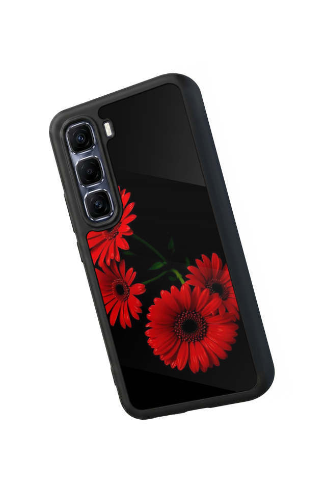 Infinix Hot 60 Pro Plus Uyumlu Cicek Tasarımlı Glossy Premium Kılıf