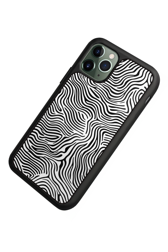 iPhone 11 Pro Max Uyumlu Çizgi Sanatı Tasarımlı Glossy Premium Kılıf