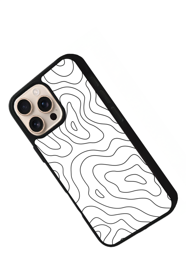 iPhone 14 Pro Uyumlu Çizgi Sanatı Tasarımlı Glossy Premium Kılıf