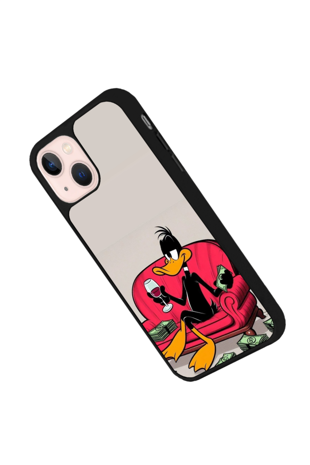 iPhone 15 Uyumlu Daffy duck Tasarımlı Glossy Premium Kılıf