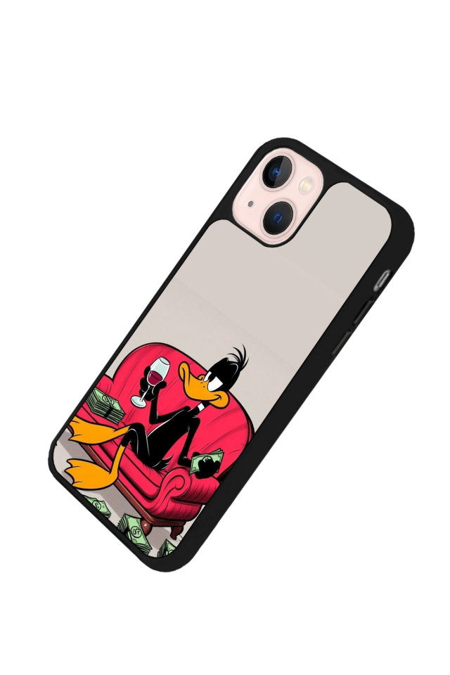 iPhone 15 Uyumlu Daffy duck Tasarımlı Glossy Premium Kılıf
