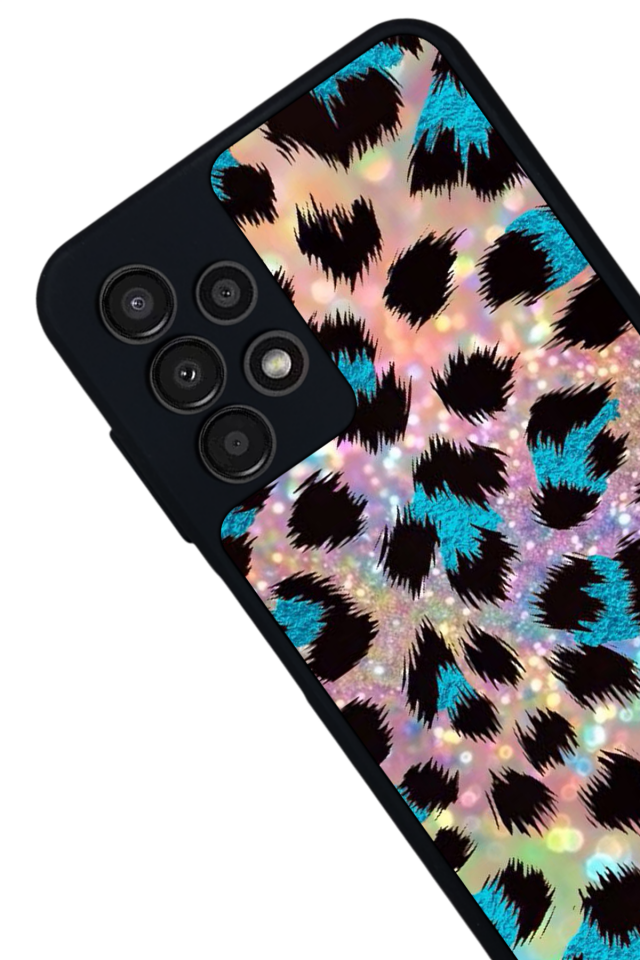 Samsung Galaxy A13 Uyumlu Hologram Leopar Tasarımlı Glossy Premium Kılıf