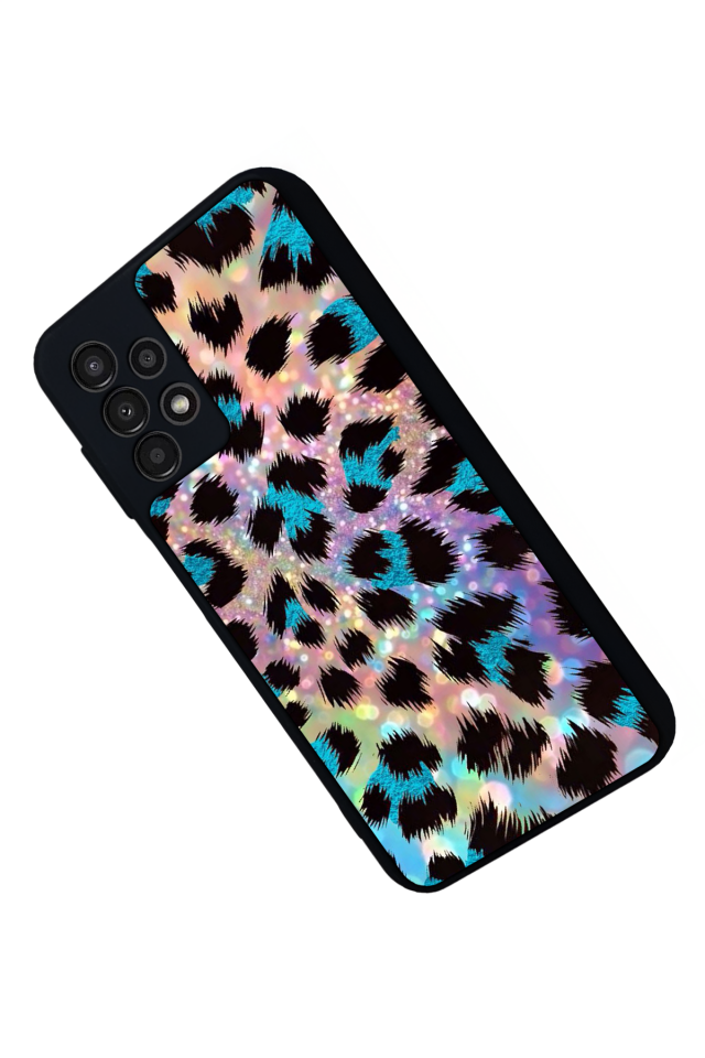 Samsung Galaxy A13 Uyumlu Hologram Leopar Tasarımlı Glossy Premium Kılıf