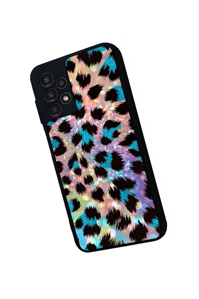 Samsung Galaxy A13 Uyumlu Hologram Leopar Tasarımlı Glossy Premium Kılıf
