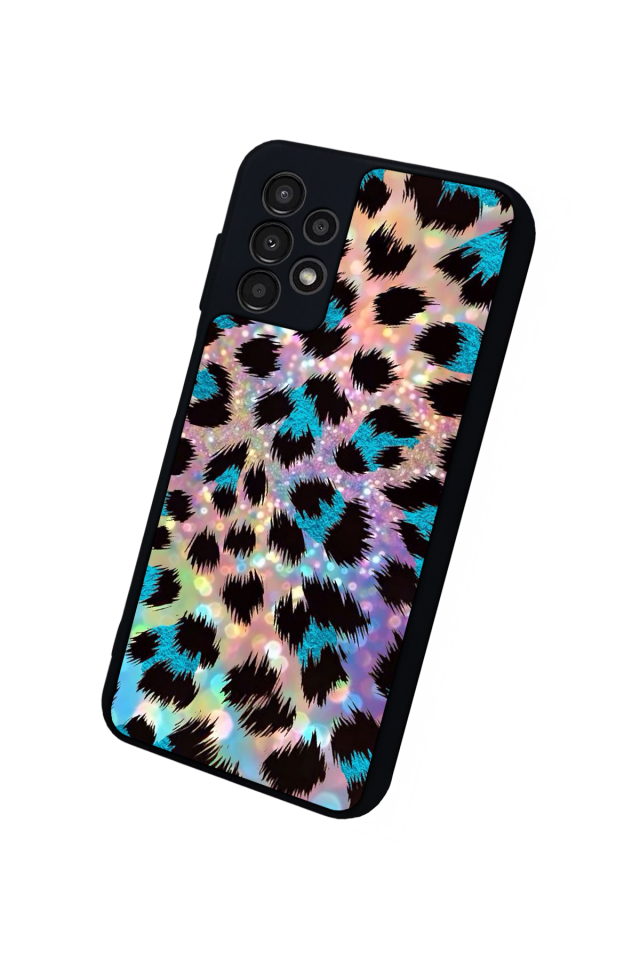 Samsung Galaxy A13 Uyumlu Hologram Leopar Tasarımlı Glossy Premium Kılıf