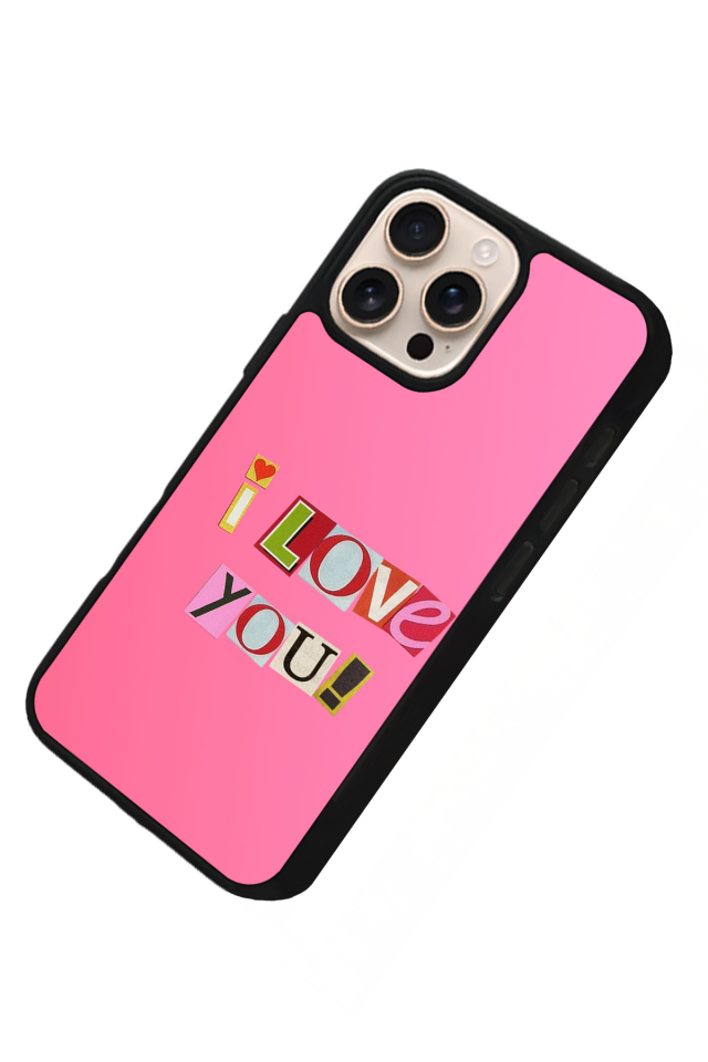 iPhone 16 Pro Uyumlu Kalp Love Tasarımlı Glossy Premium Kılıf