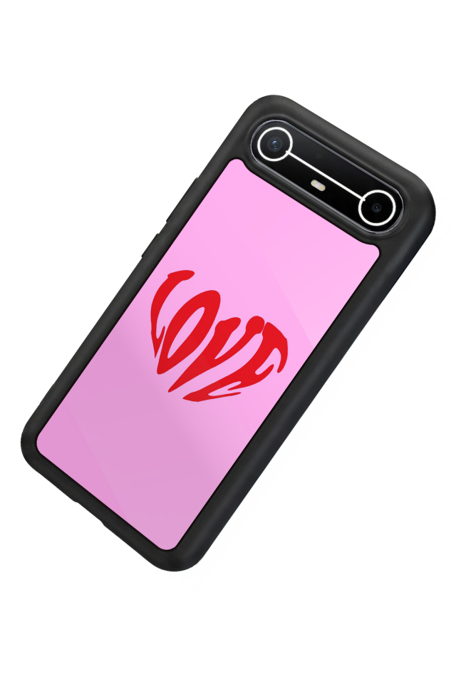 Tecno Spark Slim 5G Uyumlu Kalp Love Tasarımlı Glossy Premium Kılıf