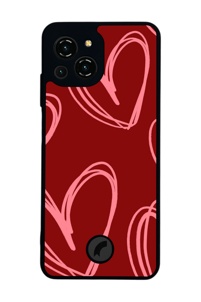 Reeder S23 Pro Max Uyumlu Kalp Love Tasarımlı Glossy Premium Kılıf