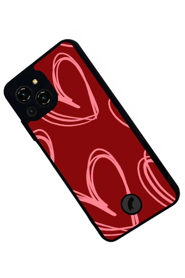 Reeder S23 Pro Max Uyumlu Kalp Love Tasarımlı Glossy Premium Kılıf