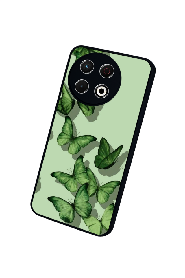 Tecno Spark 30 Pro Uyumlu Kelebek Tasarımlı Glossy Premium Kılıf