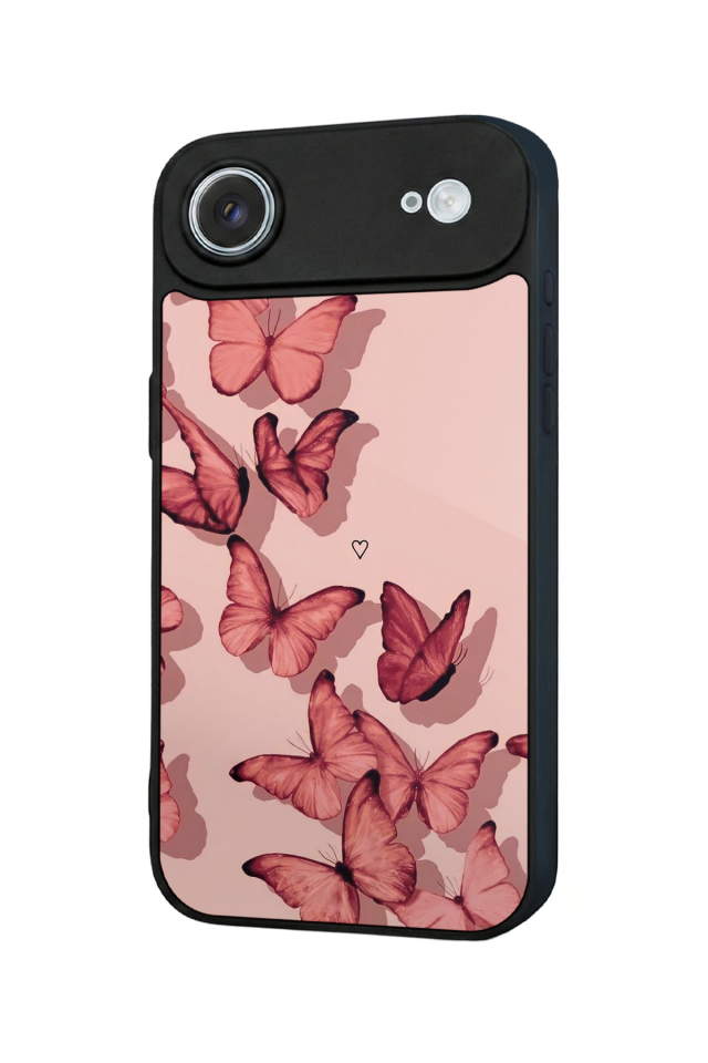 iPhone 17 Air Uyumlu Kelebek Tasarımlı Glossy Premium Kılıf