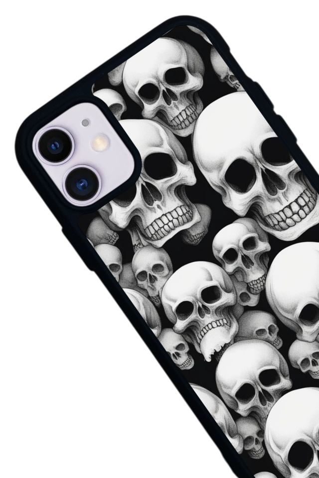 iPhone 11 Uyumlu KuruKafa Tasarımlı Glossy Premium Kılıf