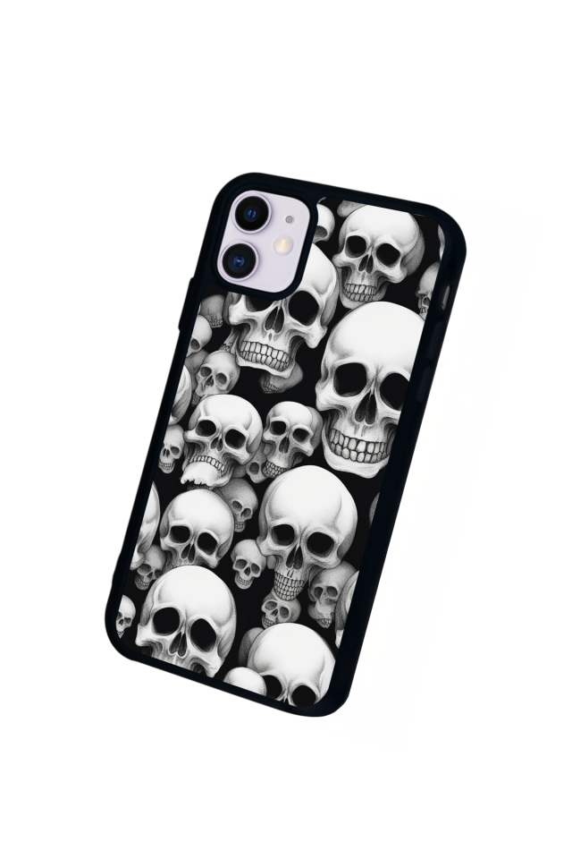 iPhone 11 Uyumlu KuruKafa Tasarımlı Glossy Premium Kılıf