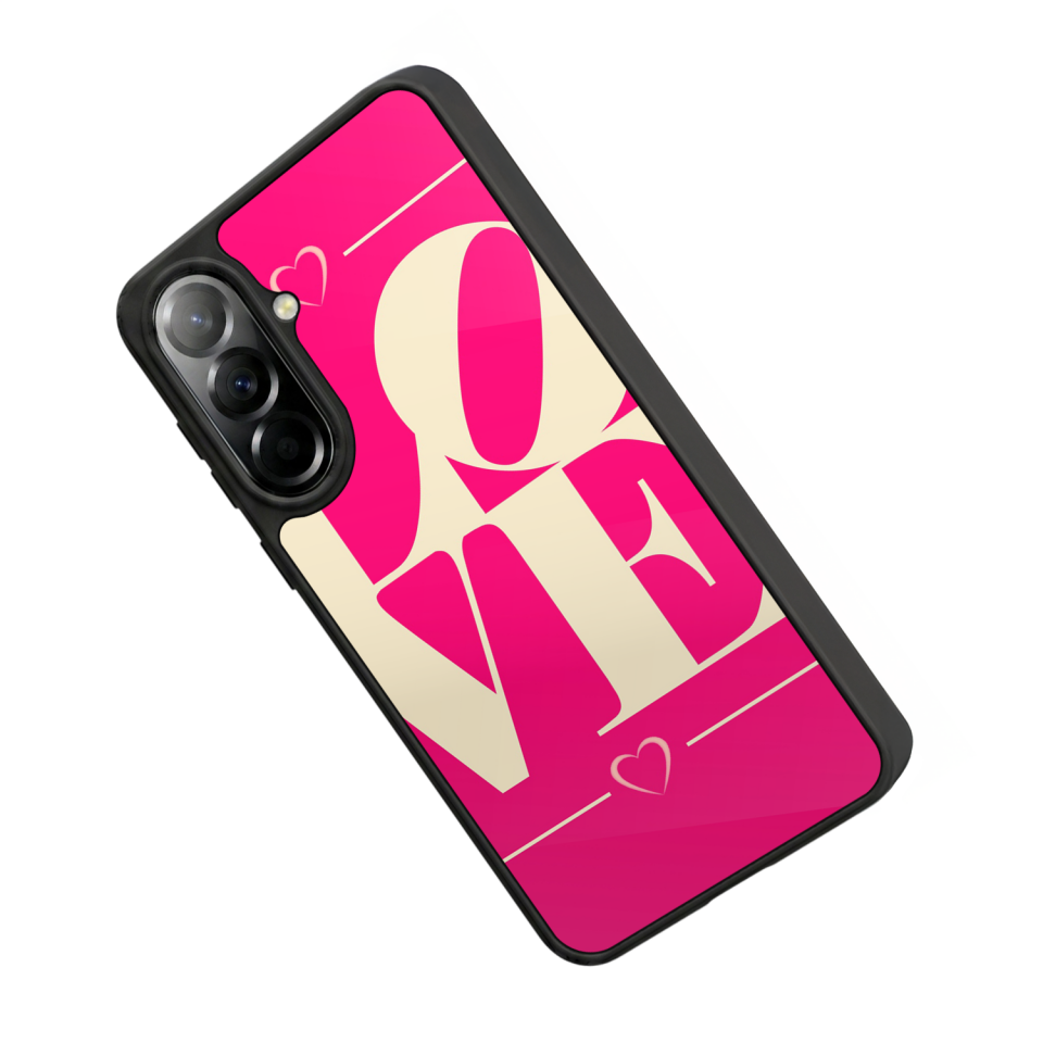 Samsung Galaxy A37 Uyumlu Love Tasarımlı Glossy Premium Kılıf