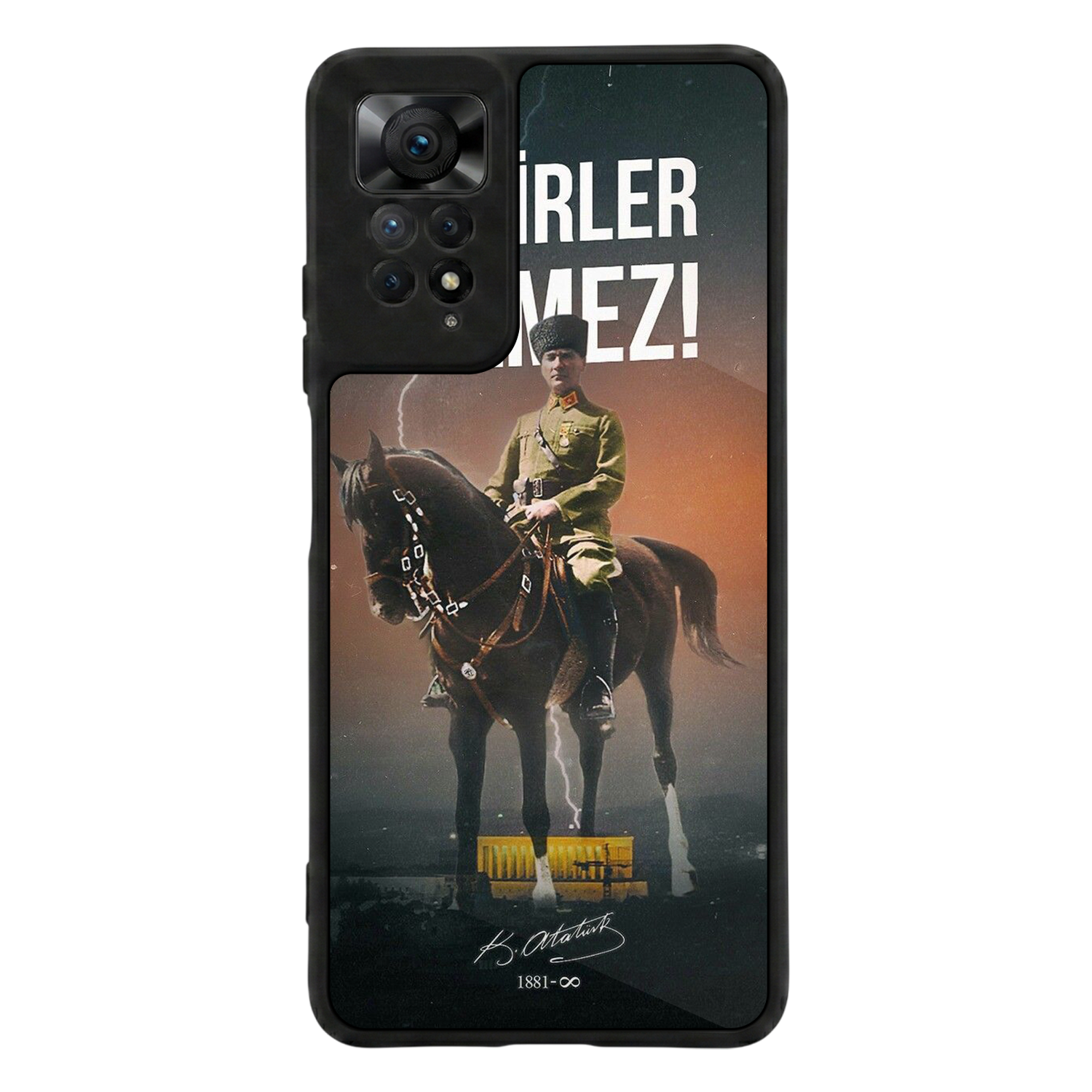 Xiaomi Redmi Note 11 Pro Uyumlu Mustafa Kemal Ataturk Tasarımlı Glossy Premium Kılıf