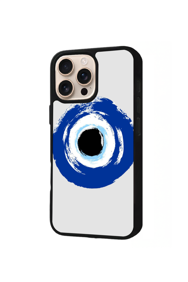 iPhone 15 Pro Uyumlu Nazar Tasarımlı Glossy Premium Kılıf