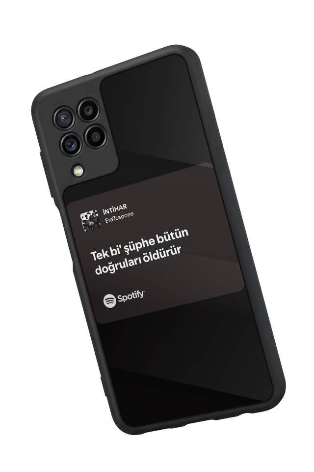 Samsung Galaxy M32 Uyumlu Sarki Sozleri Tasarımlı Glossy Premium Kılıf