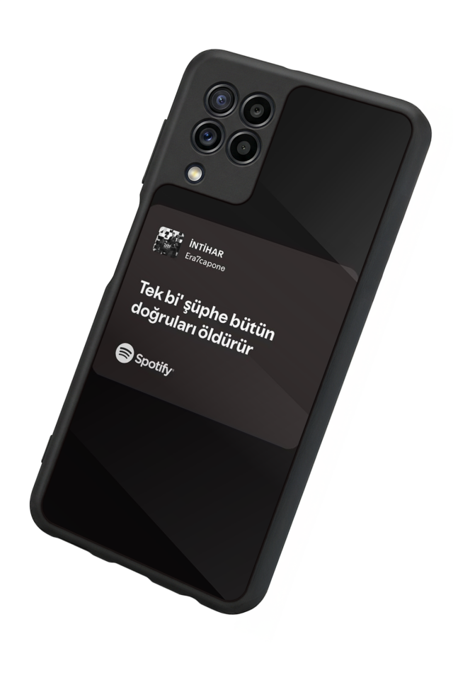 Samsung Galaxy M32 Uyumlu Sarki Sozleri Tasarımlı Glossy Premium Kılıf