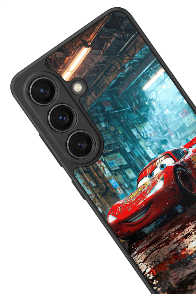 Samsung Galaxy S26 Uyumlu Şimsek McQueen Tasarımlı Glossy Premium Kılıf