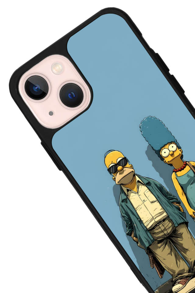 iPhone 13 Mini Uyumlu The Simpsons Tasarımlı Glossy Premium Kılıf
