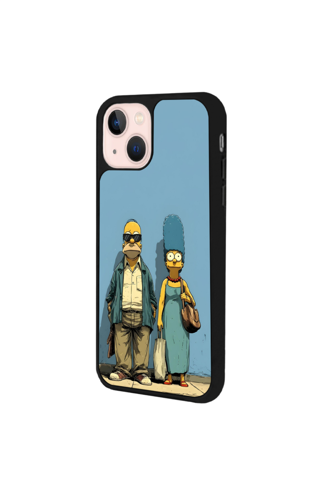 iPhone 13 Mini Uyumlu The Simpsons Tasarımlı Glossy Premium Kılıf