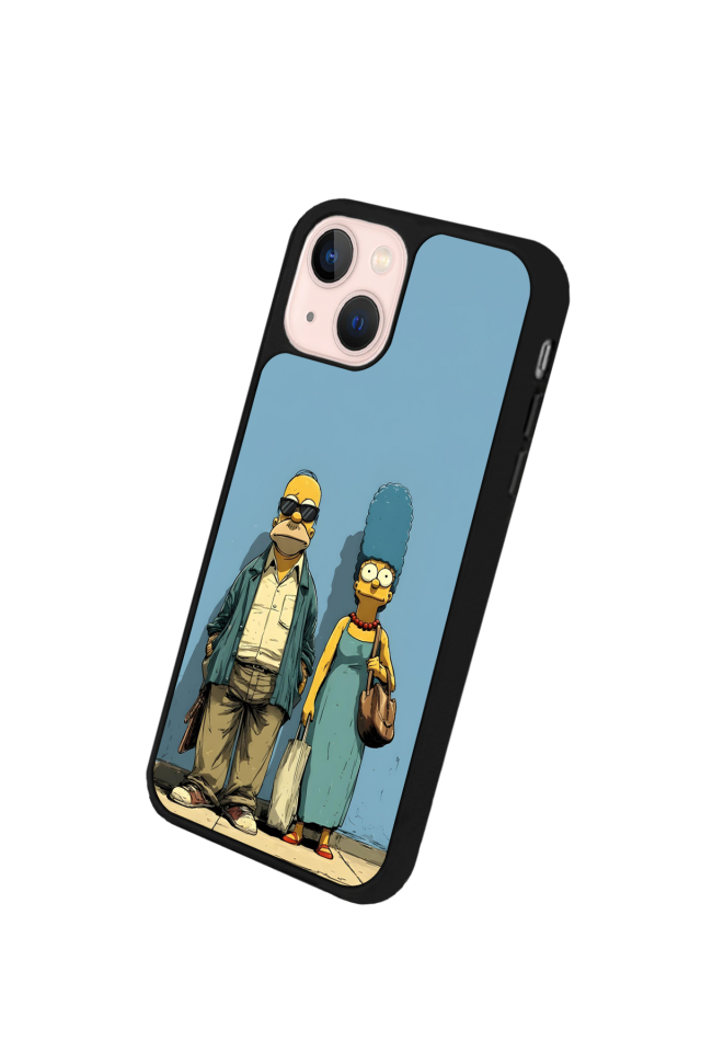 iPhone 13 Mini Uyumlu The Simpsons Tasarımlı Glossy Premium Kılıf