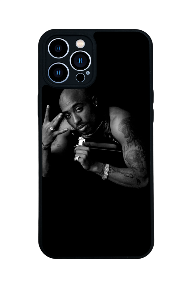 iPhone 12 Pro Max Uyumlu Tupac Tasarımlı Glossy Premium Kılıf