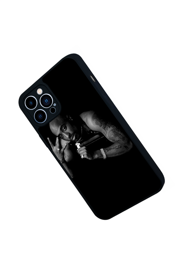 iPhone 12 Pro Max Uyumlu Tupac Tasarımlı Glossy Premium Kılıf