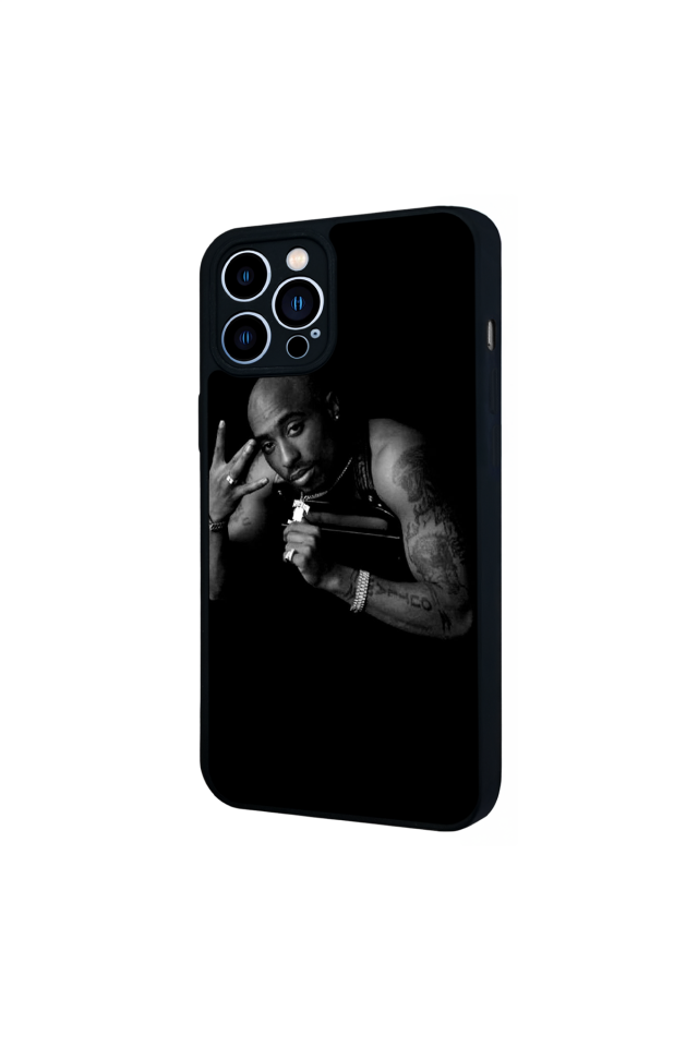 iPhone 12 Pro Max Uyumlu Tupac Tasarımlı Glossy Premium Kılıf