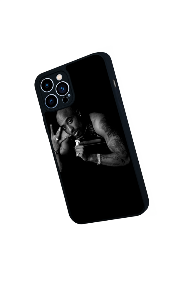 iPhone 12 Pro Max Uyumlu Tupac Tasarımlı Glossy Premium Kılıf