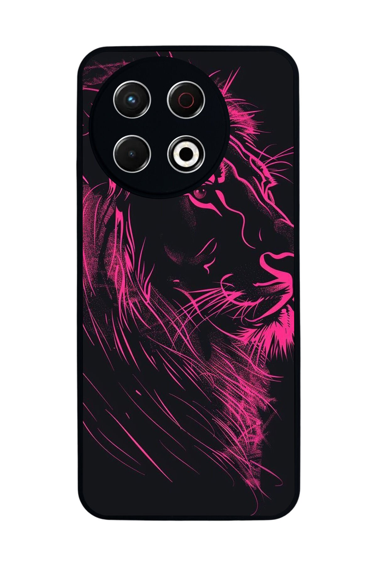 Tecno Spark 30 Pro Uyumlu Aslan Tasarımlı Glossy Premium Kılıf