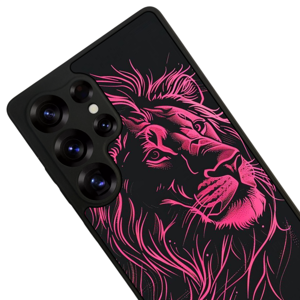 Samsung Galaxy S25 Ultra Uyumlu Aslan Tasarımlı Glossy Premium Kılıf