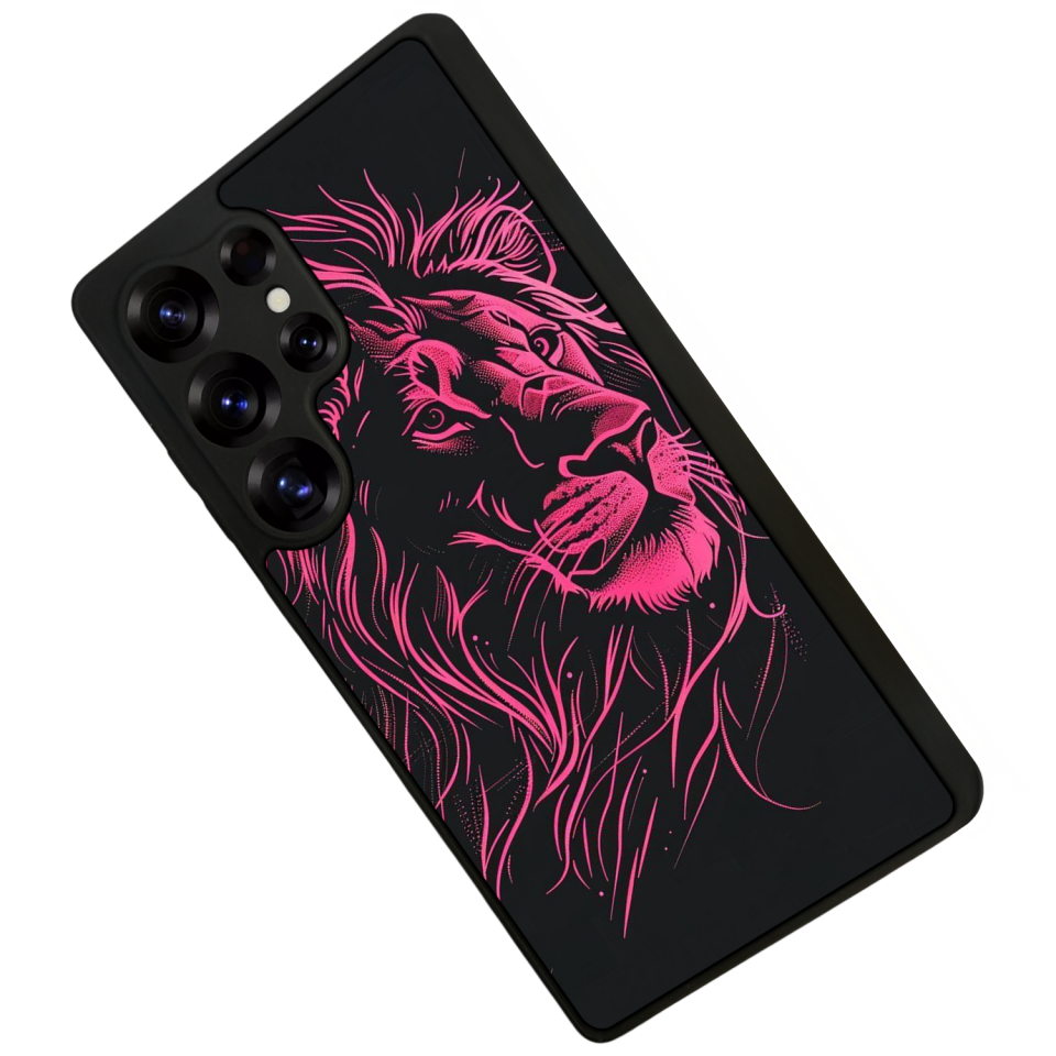 Samsung Galaxy S25 Ultra Uyumlu Aslan Tasarımlı Glossy Premium Kılıf