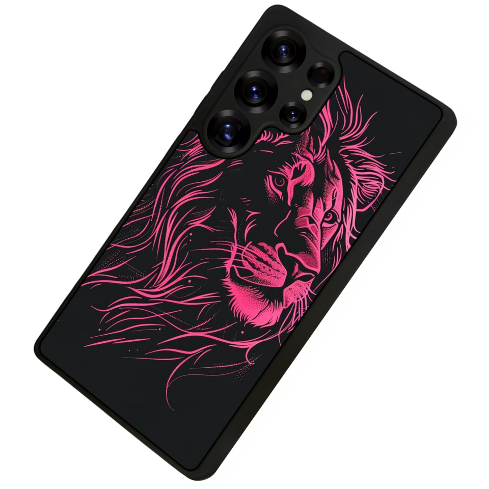 Samsung Galaxy S25 Ultra Uyumlu Aslan Tasarımlı Glossy Premium Kılıf