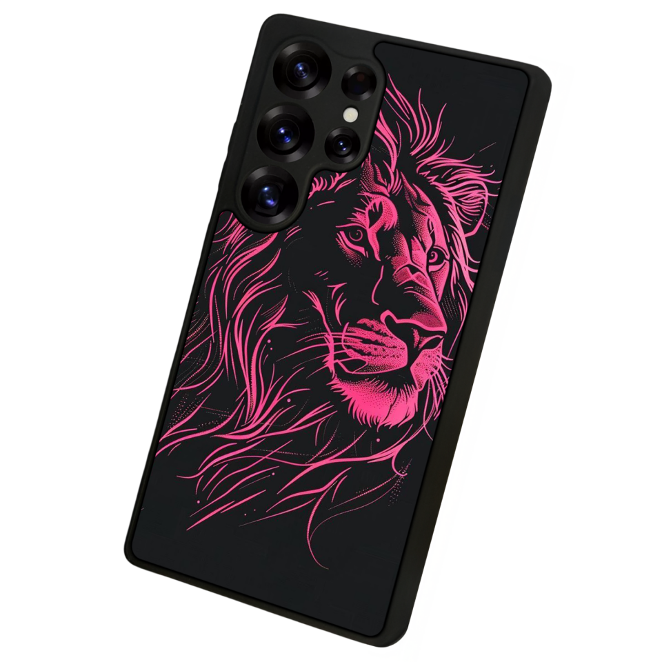 Samsung Galaxy S25 Ultra Uyumlu Aslan Tasarımlı Glossy Premium Kılıf