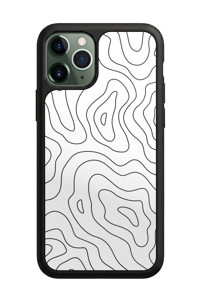 iPhone 11 Pro Max Uyumlu Çizgi Sanatı Tasarımlı Glossy Premium Kılıf