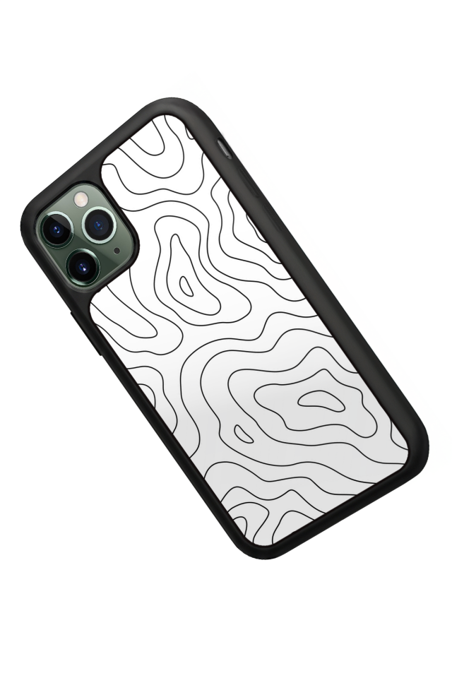 iPhone 11 Pro Max Uyumlu Çizgi Sanatı Tasarımlı Glossy Premium Kılıf