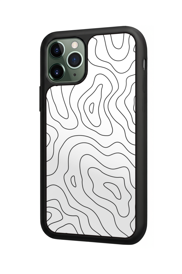 iPhone 11 Pro Max Uyumlu Çizgi Sanatı Tasarımlı Glossy Premium Kılıf