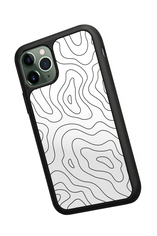 iPhone 11 Pro Max Uyumlu Çizgi Sanatı Tasarımlı Glossy Premium Kılıf