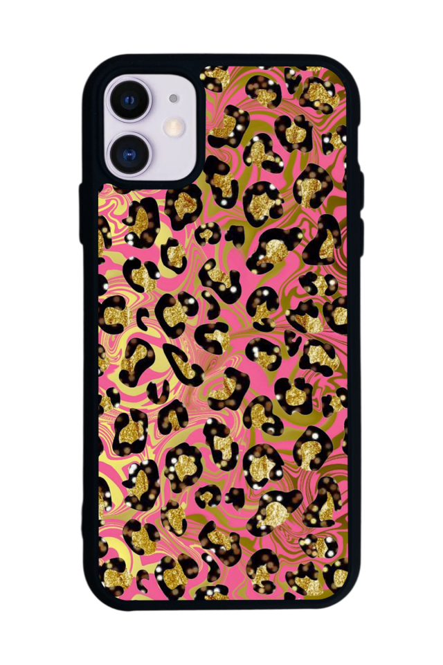 iPhone 11 Uyumlu Hologram Leopar Tasarımlı Glossy Premium Kılıf