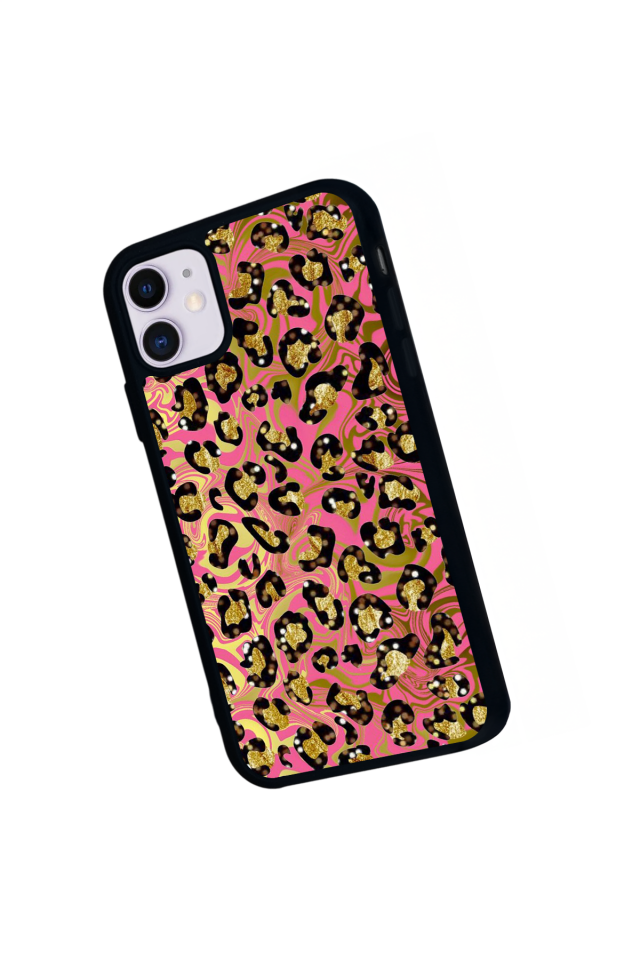 iPhone 11 Uyumlu Hologram Leopar Tasarımlı Glossy Premium Kılıf