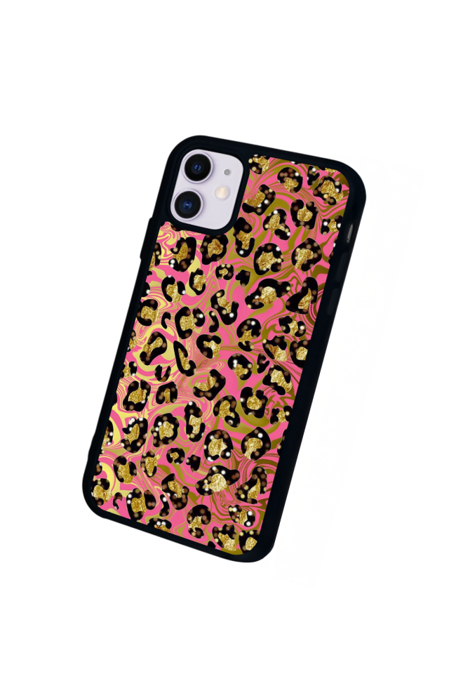 iPhone 11 Uyumlu Hologram Leopar Tasarımlı Glossy Premium Kılıf
