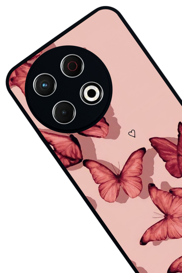 Tecno Spark 30 Pro Uyumlu Kelebek Tasarımlı Glossy Premium Kılıf