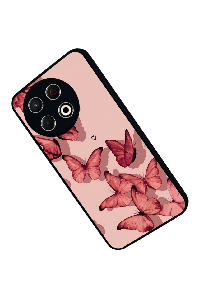 Tecno Spark 30 Pro Uyumlu Kelebek Tasarımlı Glossy Premium Kılıf