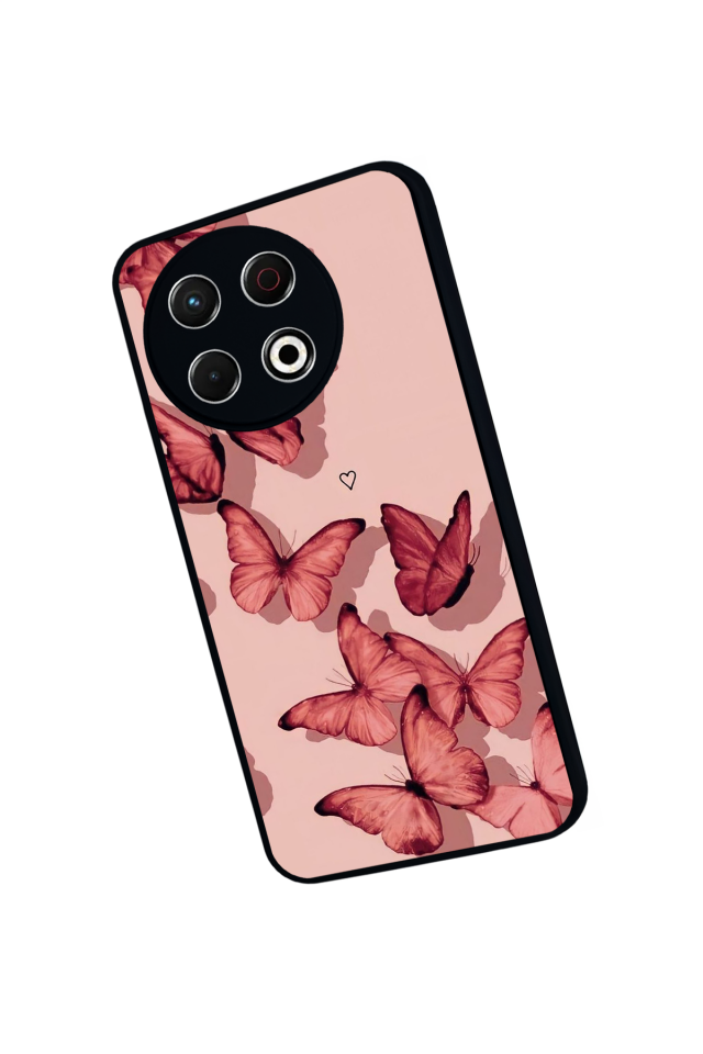 Tecno Spark 30 Pro Uyumlu Kelebek Tasarımlı Glossy Premium Kılıf