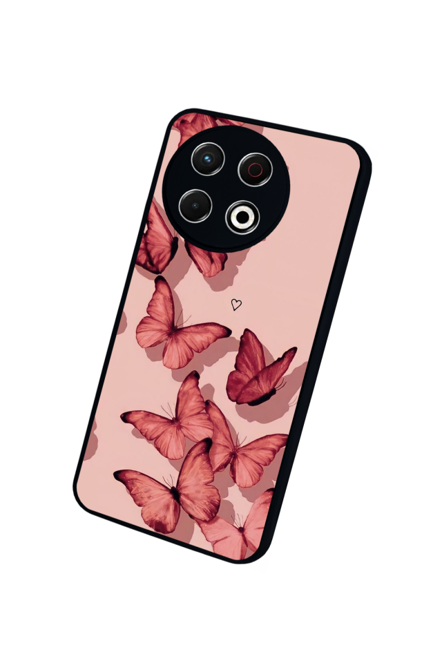 Tecno Spark 30 Pro Uyumlu Kelebek Tasarımlı Glossy Premium Kılıf