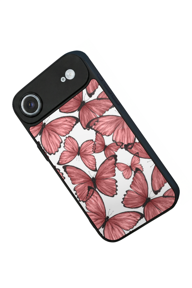 iPhone 17 Air Uyumlu Kelebek Tasarımlı Glossy Premium Kılıf
