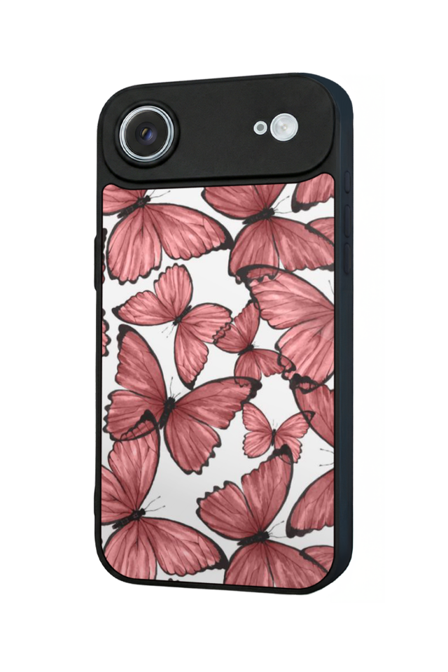 iPhone 17 Air Uyumlu Kelebek Tasarımlı Glossy Premium Kılıf