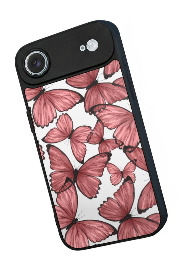 iPhone 17 Air Uyumlu Kelebek Tasarımlı Glossy Premium Kılıf