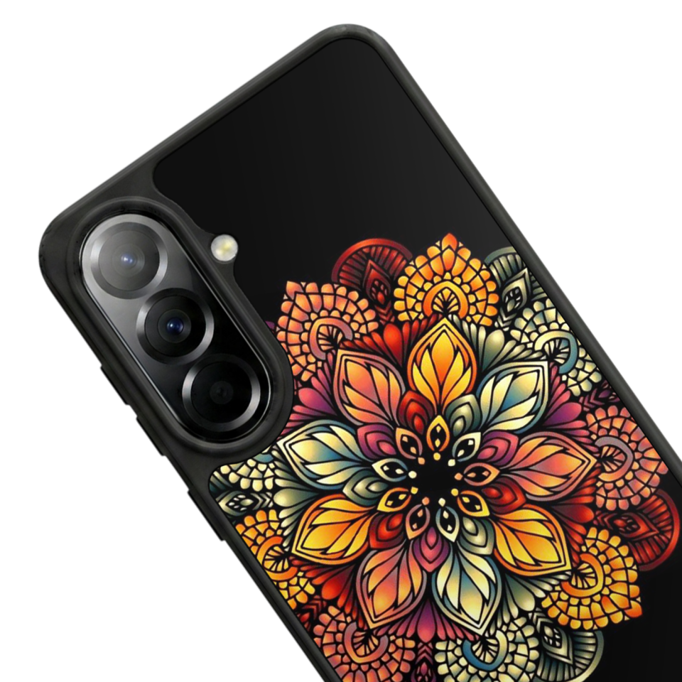 Samsung Galaxy A37 Uyumlu Mandala Tasarımlı Glossy Premium Kılıf